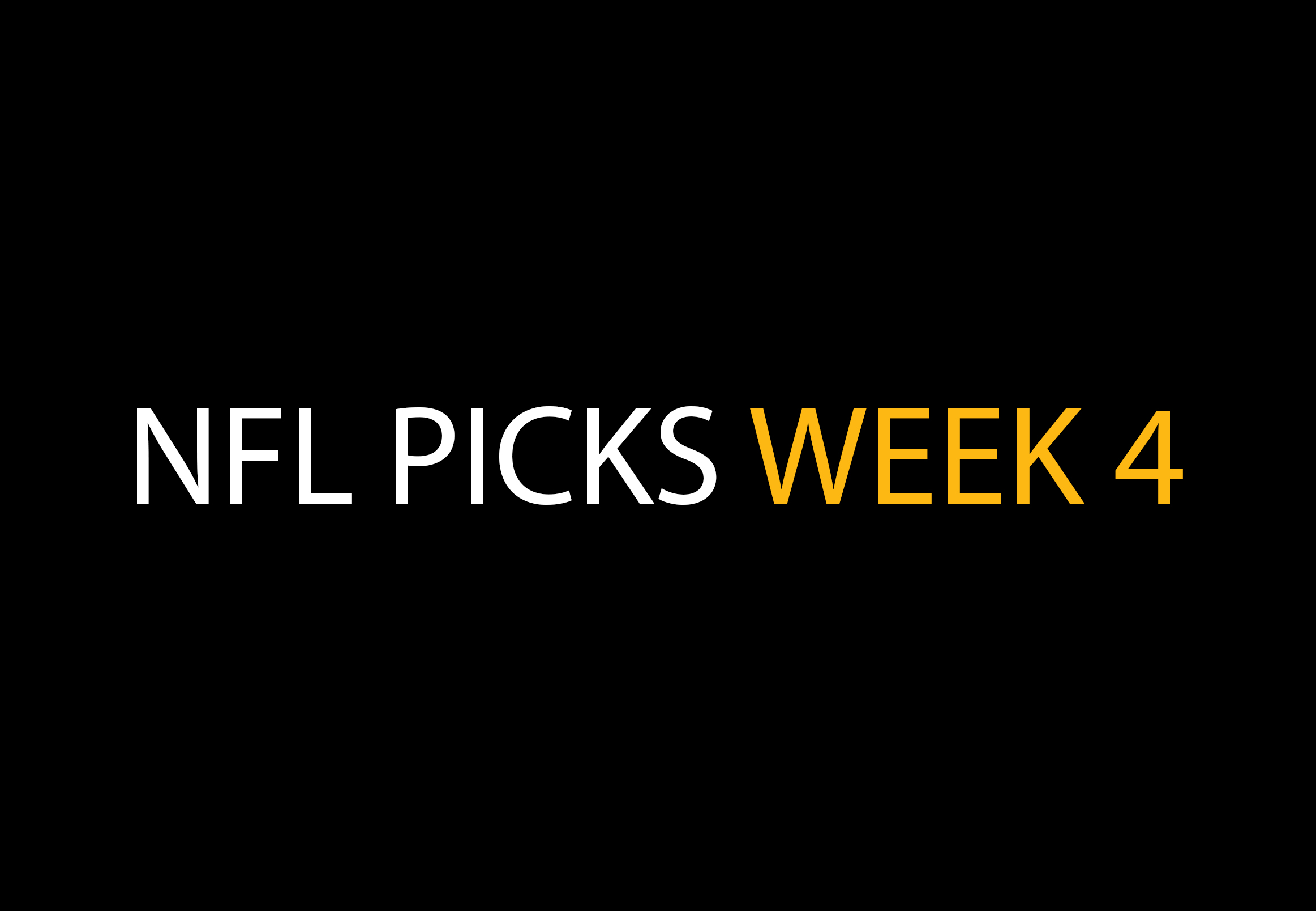 NFL Week 4 Picks